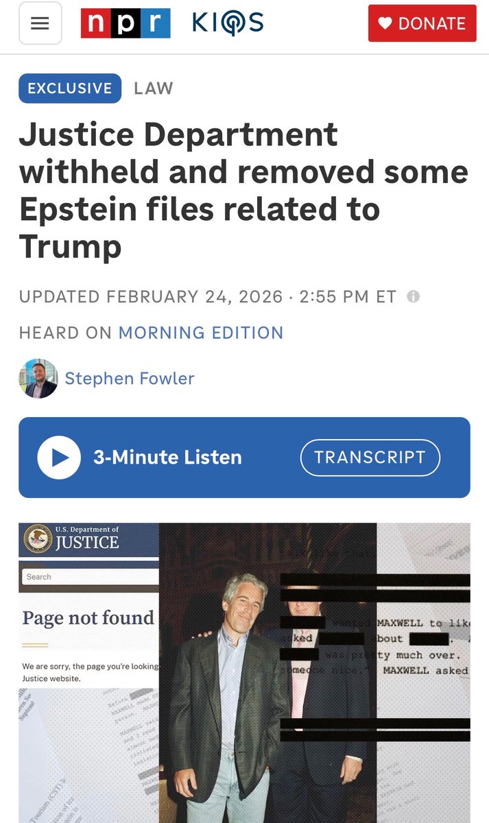 If this is true, this is way worse than Watergate. According to this report, the President of the United States deleted evidence against him in the Epstein Files that includes accusations of sexual assault and abuse of a minor.