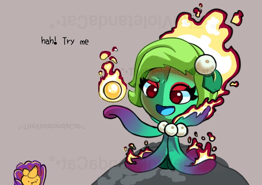 Made this garbage drawing and I hate it a lot
But my discord friends liked it so I guess this would be worth posting on the Internet

Drew this because I'm disappointed that china didn't choose the official design
"Missile toast vs Missile toe"
#art #pvzart  #pvzreflourished