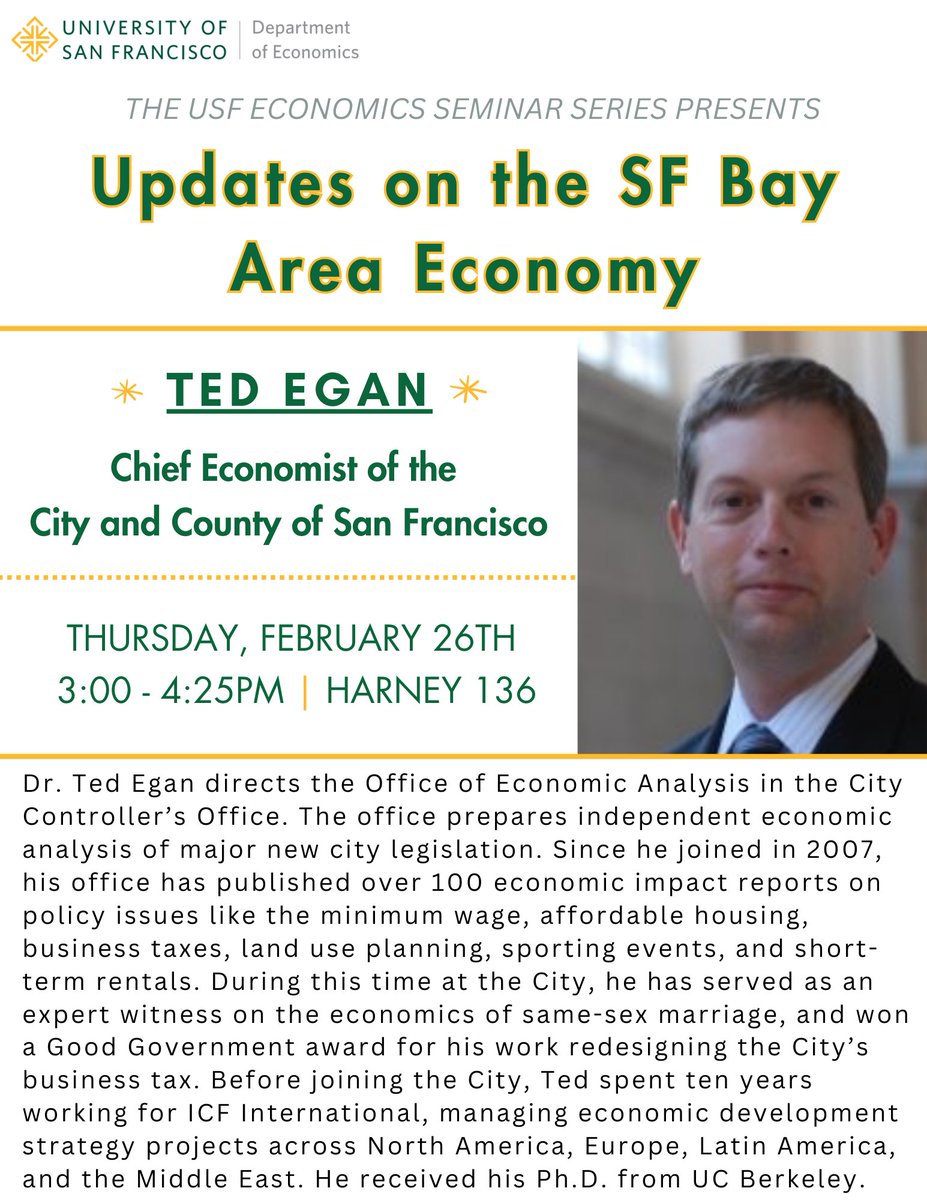 University of San Francisco Economics Department tweet media