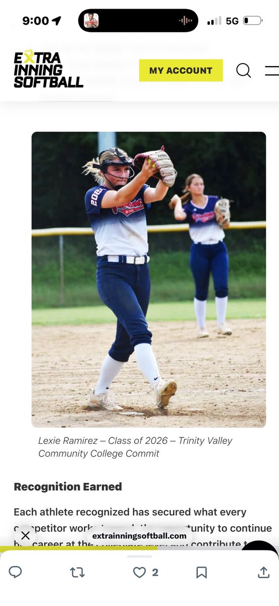 Lexie Ramirez 2026 RHP/MIF tweet media