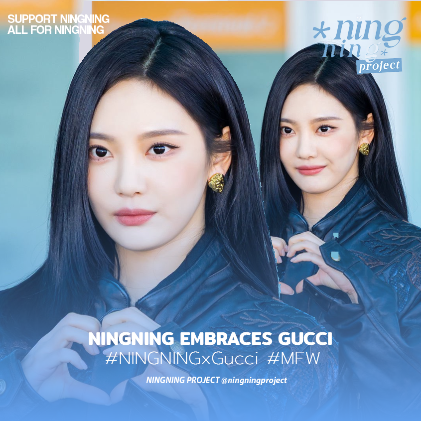 PLEASE DROP THE TAG WITH CAPION

 100 MENTIONS
RT 100 TWEETS

NINGNING EMBRACES GUCCI 
#NINGNINGxGucci #MFW