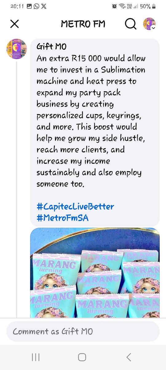 Diphuka11's tweet image. May Grace locate me 🙏 Pray for me to win please guys I got short listed on Facebook if I can get a press heat machine, Sublimation printer and a cricut maker 4 🙏. God knows my heart
@METROFMSA @CapitecBankSA
#metrofm
#CapitecLiveBetter