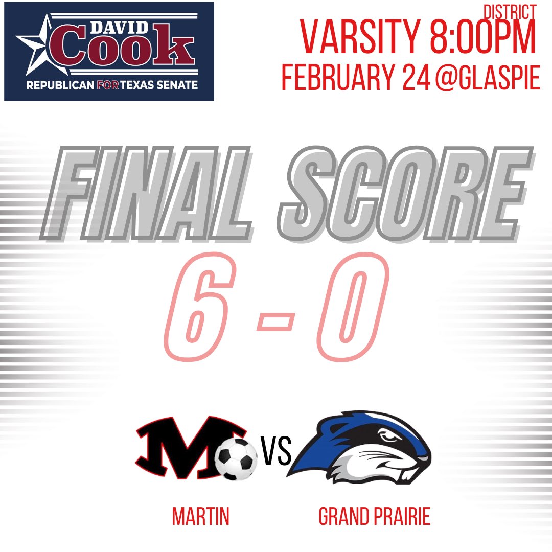 MHSladysoccer's tweet photo. Martin wins vs Grand Prairie
6-0 @tascosoccer @MaxPreps @PrepSoccerTX 

⚽️⚽️ 🅰️ Ryan Fratangelo
⚽️⚽️Keely Yang
⚽️🅰️Claire Pope
⚽️Lily Fratangelo 
🅰️Tania Solis
🅰️Hailey Swafford https://t.co/2lJe9BfjXq