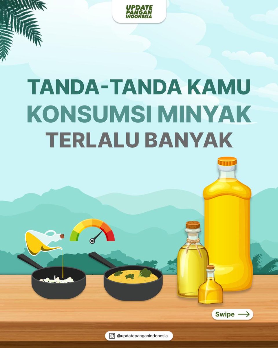 updatepangan20's tweet photo. Siapa yang sering ngerasain gejala di atas? Ini saatnya kamu pelan-pelan ganti cara masak! Nggak perlu berhenti total, cukup minimalisir penggunaan minyak gorengmu, ya!

#SobatPanganIndonesia #UpdatePanganIndonesia #InfoHargaPangan #CekHarga #StabilisasiHarga #KomoditasPokok https://t.co/FYduR54dLz