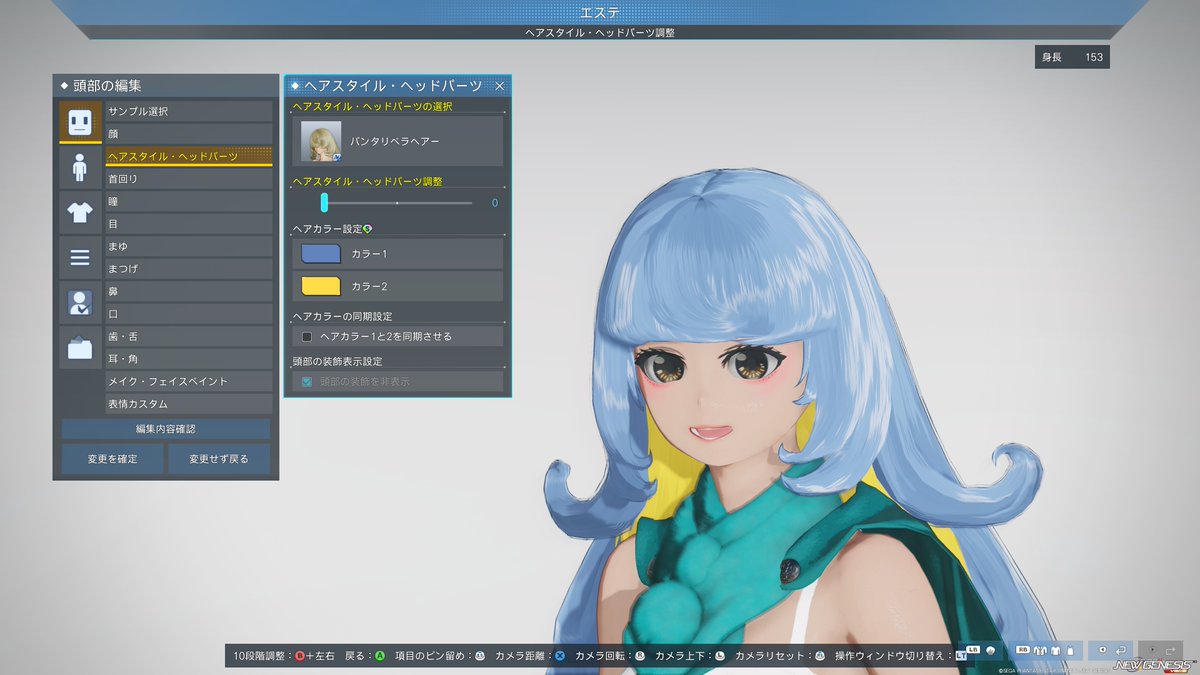 顔面すべて隠せる髪型とは思わなかった(´ﾟдﾟ｀) #PSO2NGS_SS