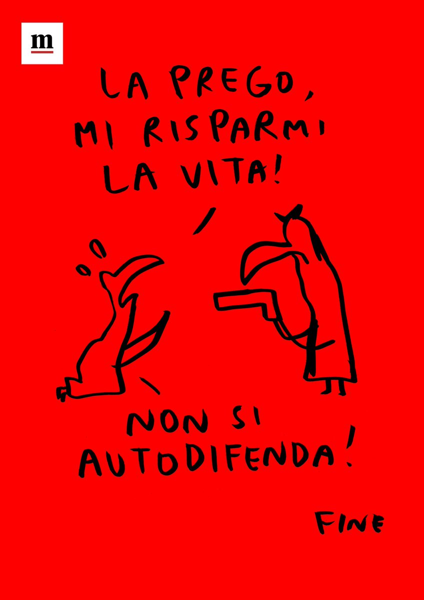 La prego 

Scarabocchio dalla prima de <a href="/ilmanifesto/">il manifesto</a>, oggi in edicola.