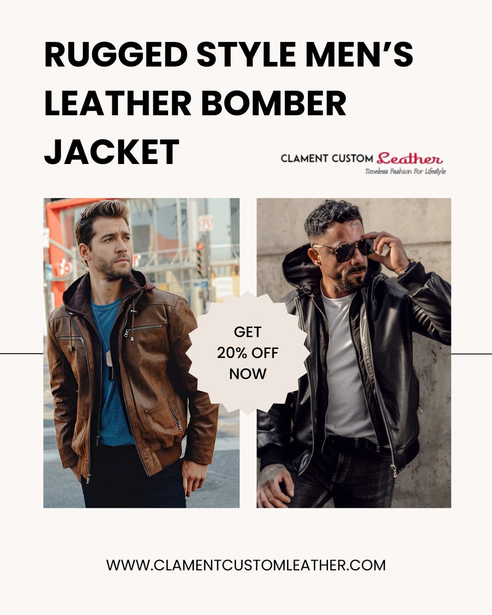 Rugged, refined, and built to last.

The men’s leather bomber jacket from Clament Custom Leather is where timeless craftsmanship meets modern attitude. 
Shop now at clamentcustomleather.com and make every outfit count!

#ClamentCustomLeather #MensLeatherBomberJacket #RuggedStyle