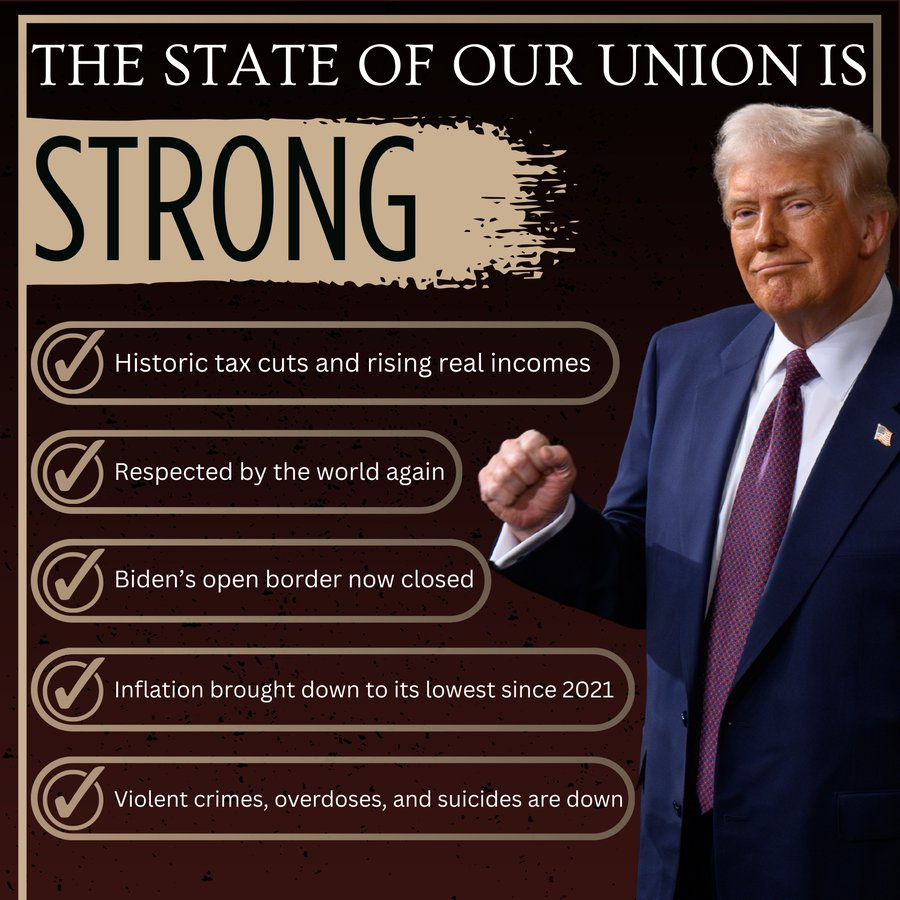 Image for the Tweet beginning: Tonight’s State of the Union