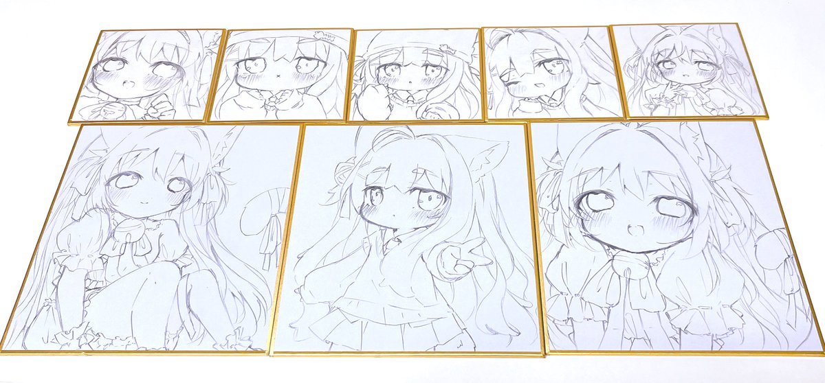 直筆色紙WIP〜🌸