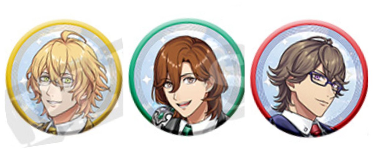 交換/譲渡]うたプリ ASSHC 缶バッジ 求→那月.嶺二.瑛一 各1 譲→定価