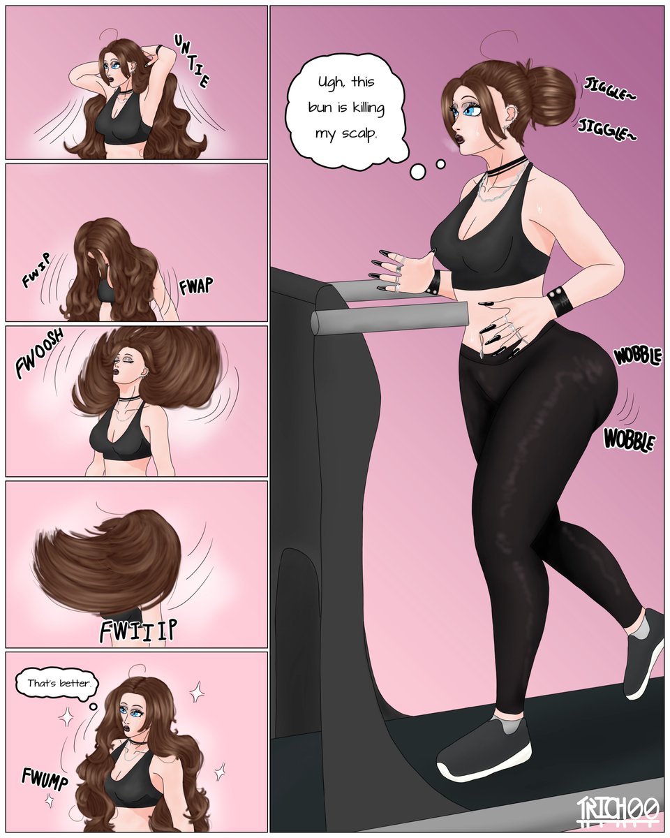 - Robin - Hair flip -
Who needs hairbuns when you can let that mane flow free!! 

#ocart #hairfetish