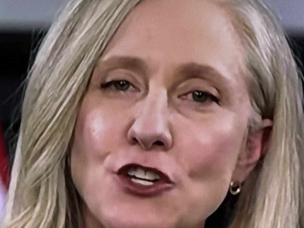 tubbitickles's tweet image. Abigail Spanberger knows how to put on a show. She brought in a microphone and a podium and got an audience for the Democratic response to the state of the union. After all, she was in the CIA. Kudos to her.