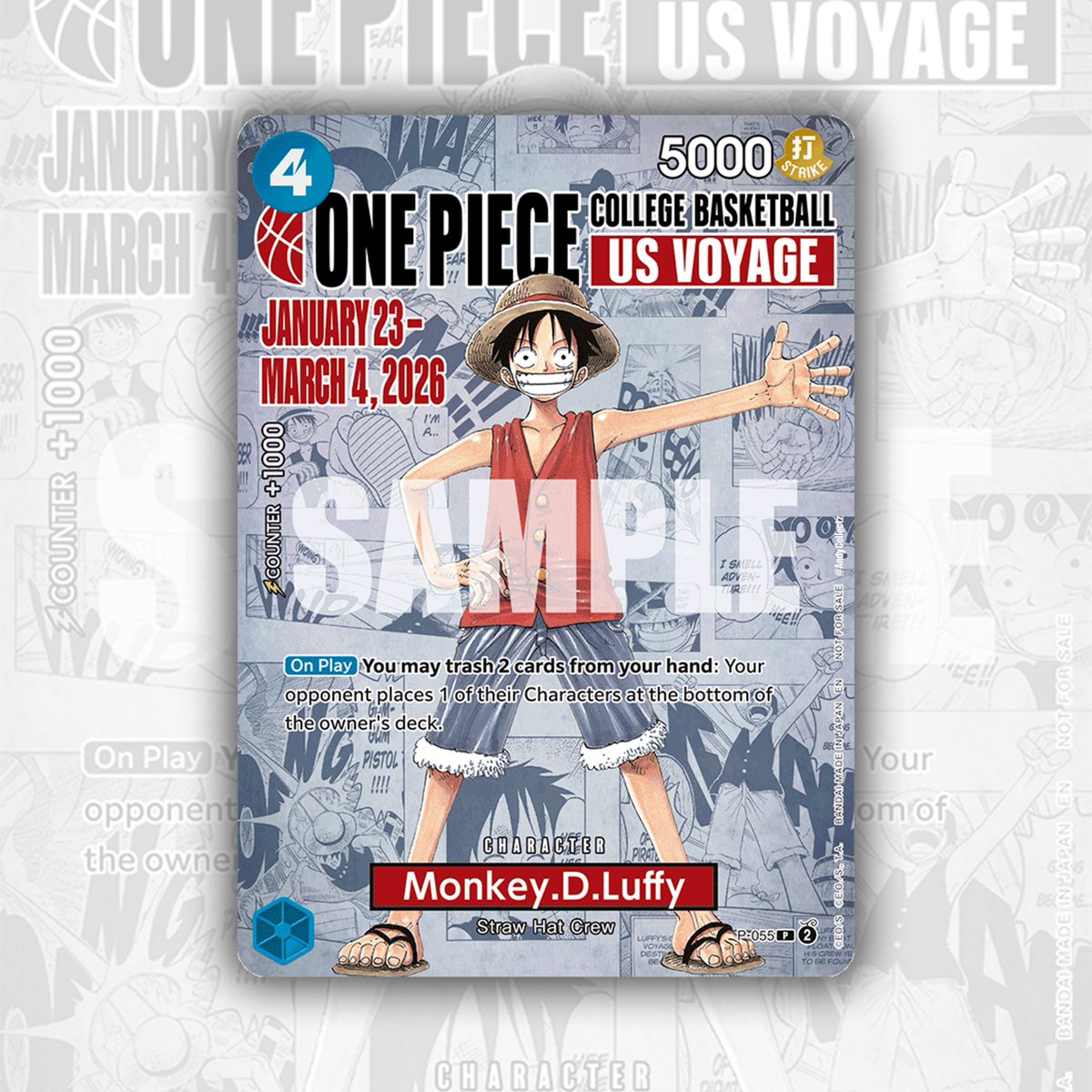 配布中止⚠相場影響あり】 🏀ONE PIECE × College Basketball US