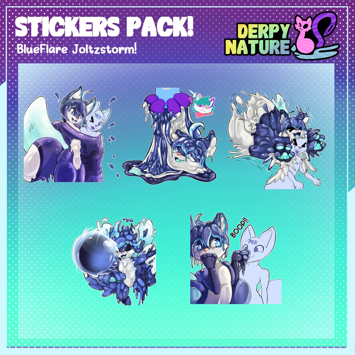 ⭐️StickerPack for Blueflare Joltztorm complete! 🐱⭐️