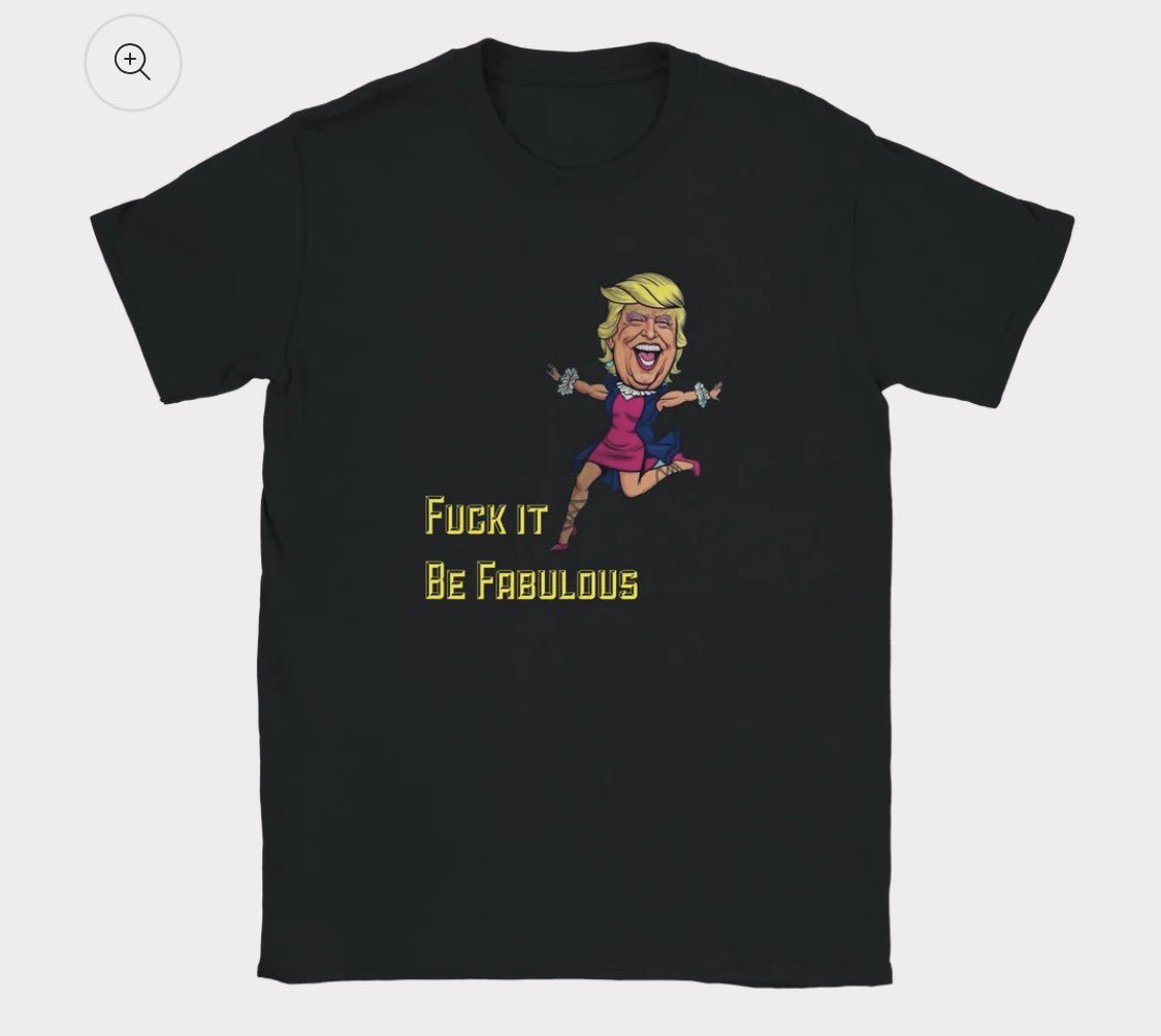 SimpleD13's tweet photo. Trump in a dress? Hell yeah! ‘Fuck It Be Fabulous’ – the tee that says screw norms, be you. Perfect for rallies, workouts, or just owning the day. Shop at https://t.co/M0XByamuCA 🇺🇸💃 #PoliticalSatire #FuckItFriday #FabulousAF” https://t.co/VamV0RmRci