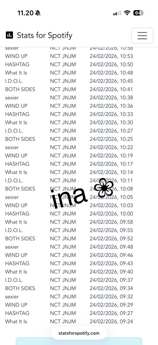 [SPOTIFY STREAMING PROOF] 260224

AGENT OF JNJM : SPOTIFY MISSION 🔍

Reporting my duty for <a href="/2313_SUPPORT/">JENO JAEMIN SUPPORT</a> 

#TeamJJ_Streaming
#JNJM_BOTHSIDES
#NCTJNJM_데뷔팬_할사람