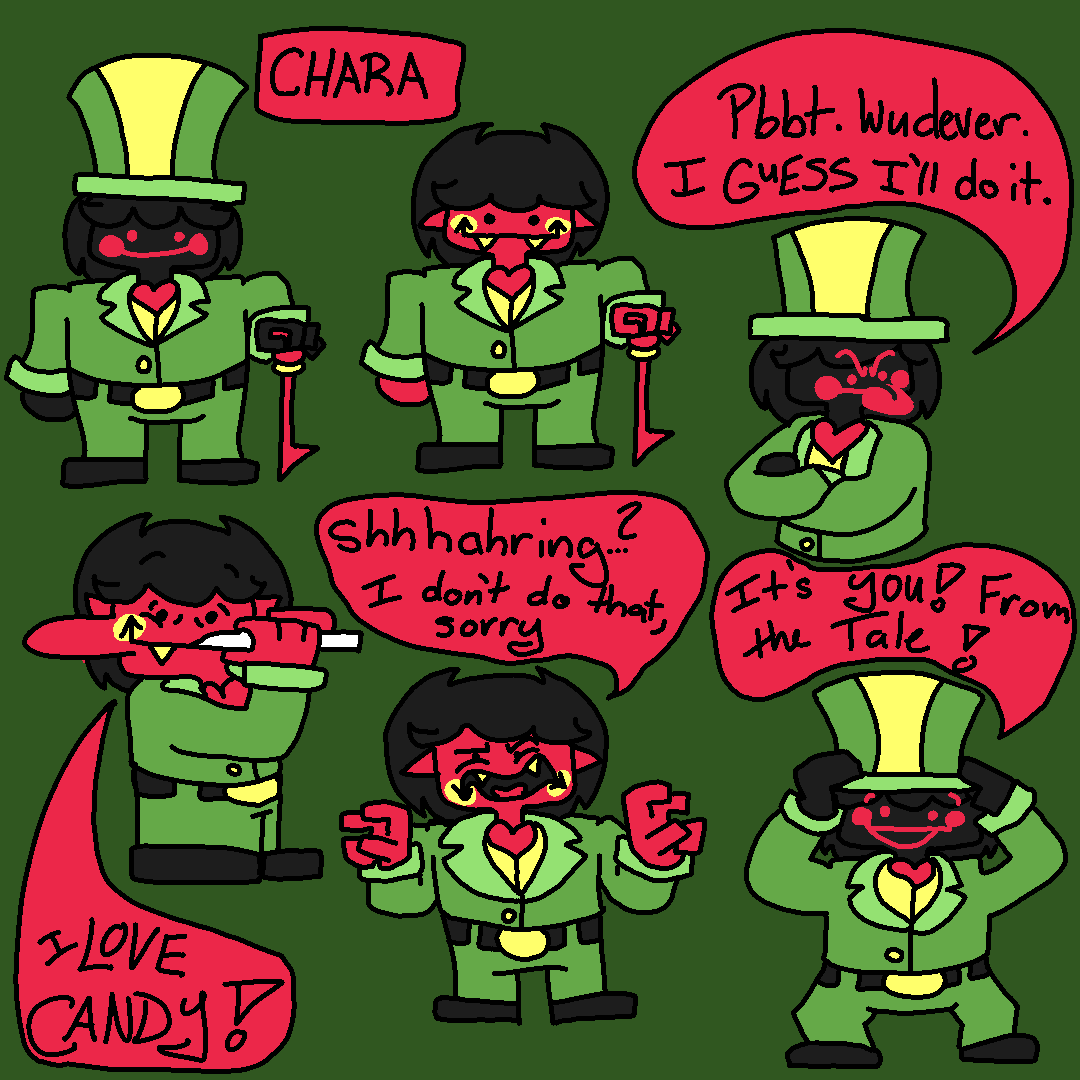 DSDeltaShuffle's tweet photo. Chara <> Ralsei swap (YES we know chapter rewritten already did this :/ )
Chara is a nepo baby chocolatier that is having not so fruitful efforts at ruling their own kingdom https://t.co/FOaWDpeK0J