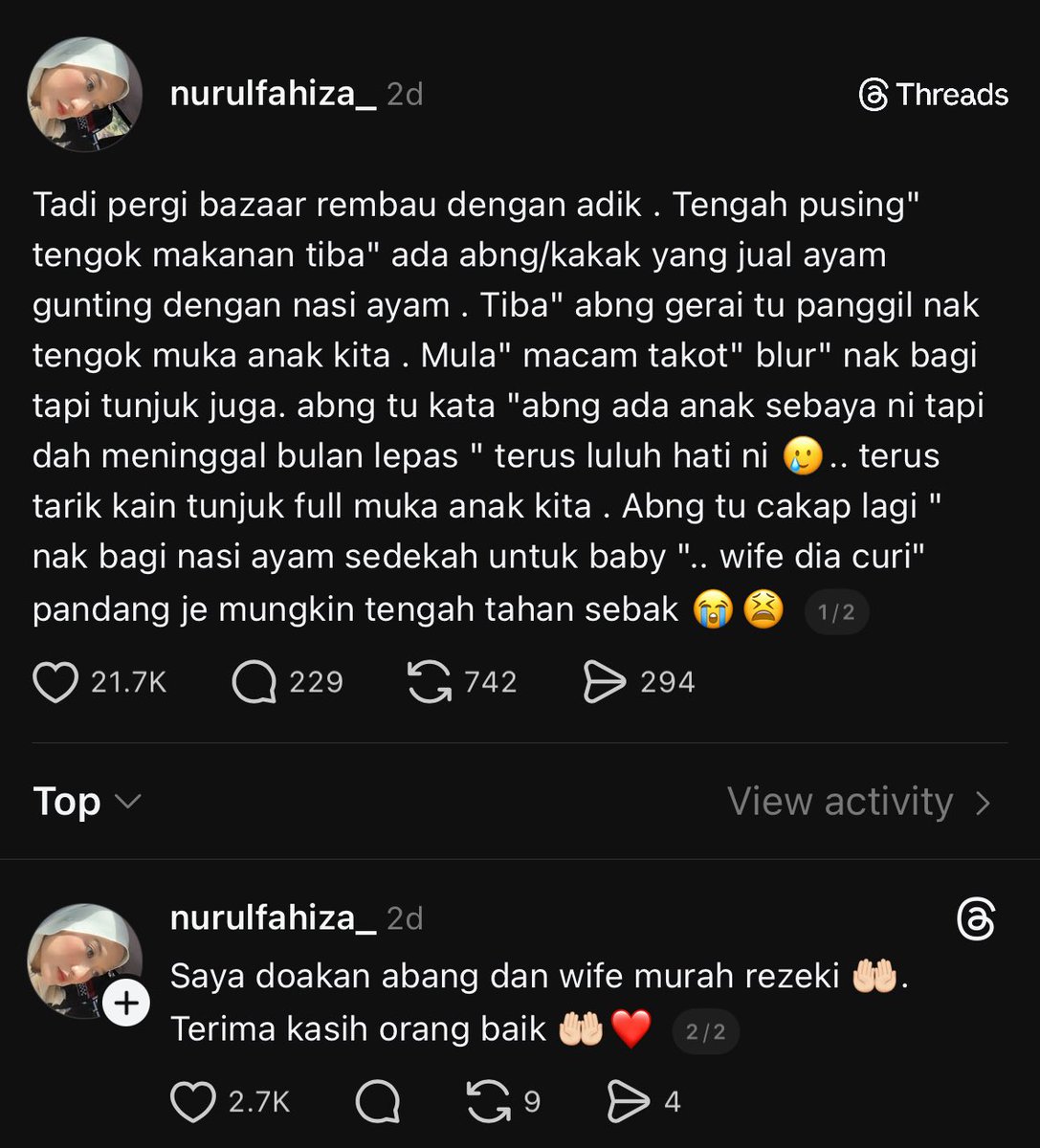 kongsiviralje's tweet photo. Sebaknya. Siapa potong bawang ni.😭 https://t.co/kY9a94XShQ