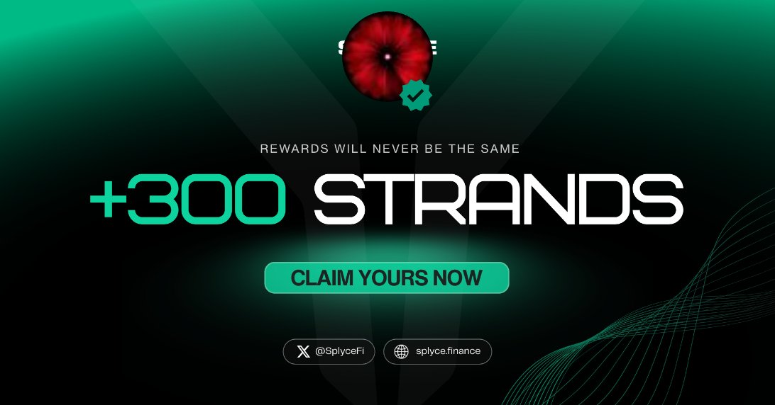 FFalex07's tweet photo. 300 Strands claimed. 

Real-world yield is coming to Solana with @SplyceFi 

Feels good to be early.

Your turn: https://t.co/VNRVdTmTLE https://t.co/jl0QrUZfYz