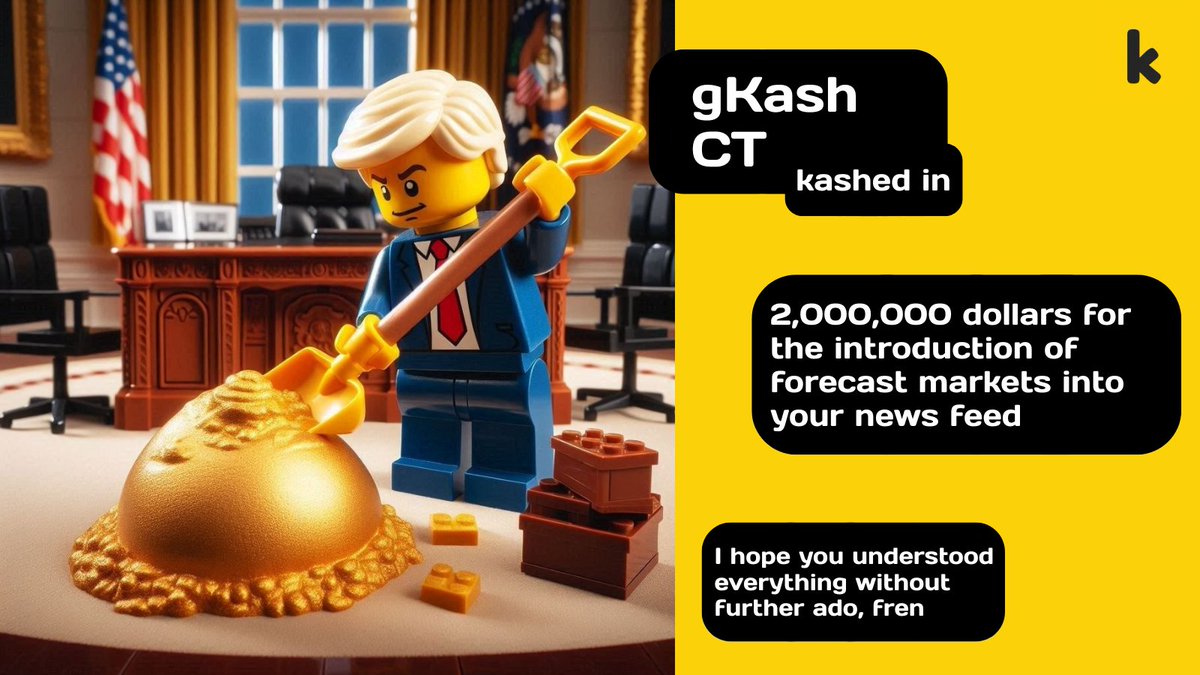 Strong update on <a href="/kash_bot/">kash</a> 

✦ The project has raised $2M from strong funds to embed the forecast market directly into familiar social networks ✦

This is not just an investment, it is a signal that the format of “betting on opinion” is moving from niche platforms to the mass