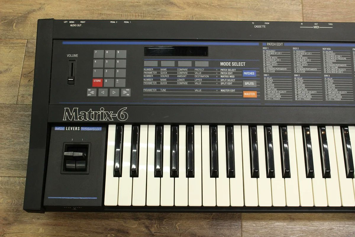OBERHEIM MATRIX-6が中古で入荷！ 2DCO、1VCF、2VCA、3EG、2LFO搭載