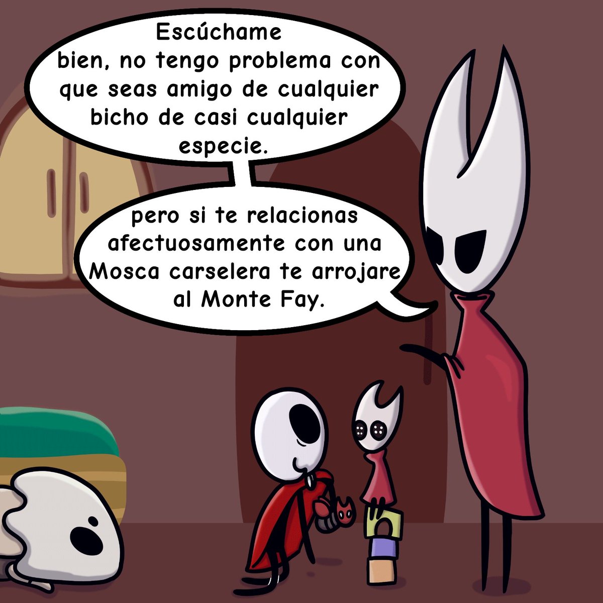 La peor pesadilla de Hornet 

Y de Sedy
#hollowknightsilksong #silksong #hollowknightoc #arte #comic
