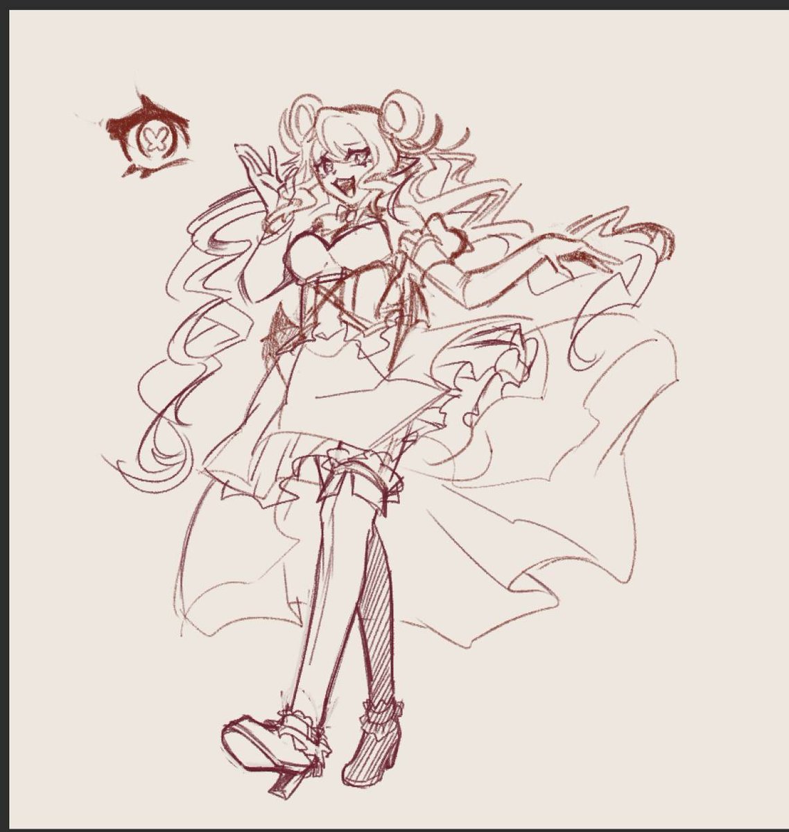 It's been awhile since I draw a female character. I love how she looks so far! Her name is Agnus  Orvis 💜