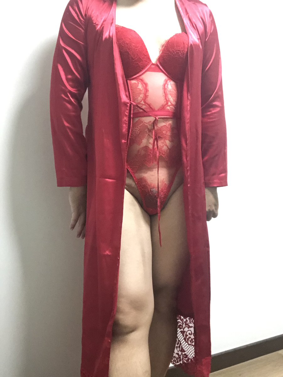 cockest12's tweet photo. Happy lunar new year the 9th days. Getting tired n change to red lingerie bodysuit. Hope get more ❤️❤️���红火火❤️❤️ https://t.co/XKA7Xm0FlJ