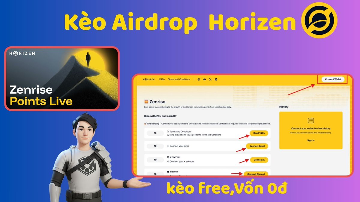 Làm kèo Airdrop $ZEN Horizen - Vốn 0đ

Hoàn thành Các nhiệm vụ mạng xã hội đơn giản

Dự án mới bắt đầu ngày 22/4  nên còn rất sớm để tham gia

Kèo này không mất vốn, Mà chắc chắn có thưởng bằng token $ZEN <a href="/horizenglobal/">Horizen</a>  nhá!

Token $ZEN đã niêm yết nhiều sàn
