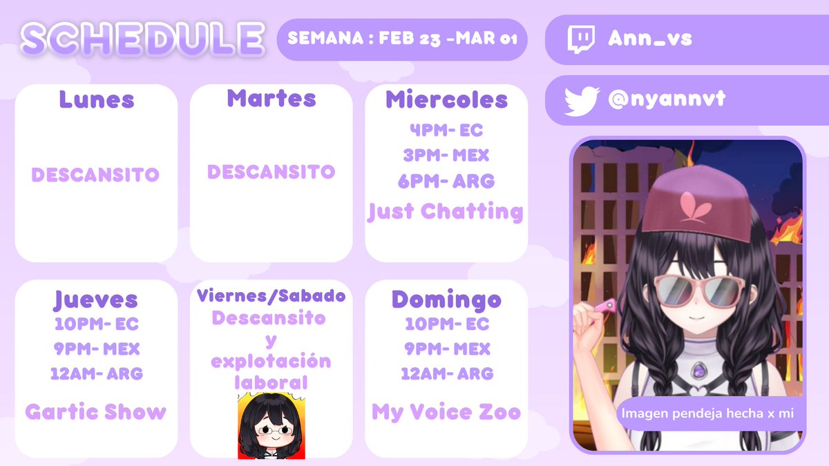 Mejor es tarde que nunca! Horario para la ultima semana de febrero jóvenes. Ya se la saben😘😘😘😘😘