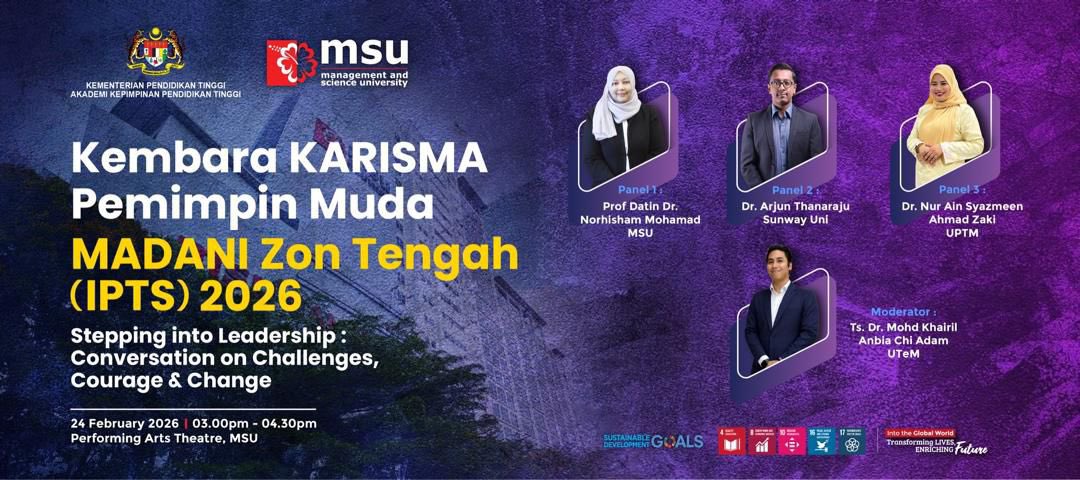 uptm_official's tweet photo. 𝐊𝐄𝐌𝐁𝐀𝐑𝐀 𝐊𝐀𝐑𝐈𝐒𝐌𝐀 𝐏𝐄𝐌𝐈𝐌𝐏𝐈𝐍 𝐌𝐔𝐃𝐀 𝐌𝐀𝐃𝐀𝐍𝐈 𝟐𝟎𝟐𝟔: 𝐌𝐄𝐌𝐀𝐂𝐔 𝐓𝐑𝐀𝐍𝐒𝐅𝐎𝐑𝐌𝐀𝐒𝐈 𝐊𝐄𝐏𝐈𝐌𝐏𝐈𝐍𝐀𝐍 𝐏𝐄𝐍𝐃𝐈𝐃𝐈𝐊𝐀𝐍 𝐓𝐈𝐍𝐆𝐆𝐈

#UnifiedEntity
#BuildingTheNation
#MenjunjungAmanah
#60TahunMARA
#AmazingUPTM https://t.co/f3X6AGNdhD