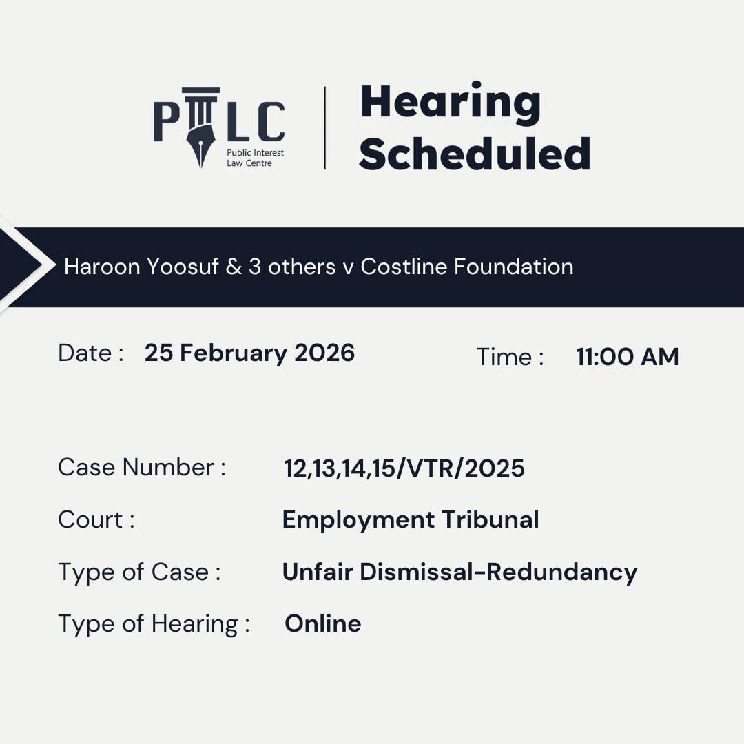 Public Interest Law Centre tweet media