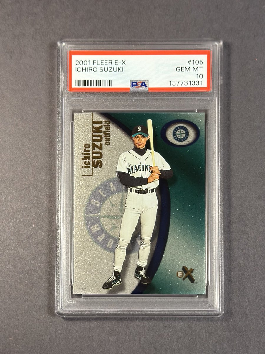 2001 Fleer E-X Ichiro Rookie Card /1999 PSA 10 Low Pop $740 shipped