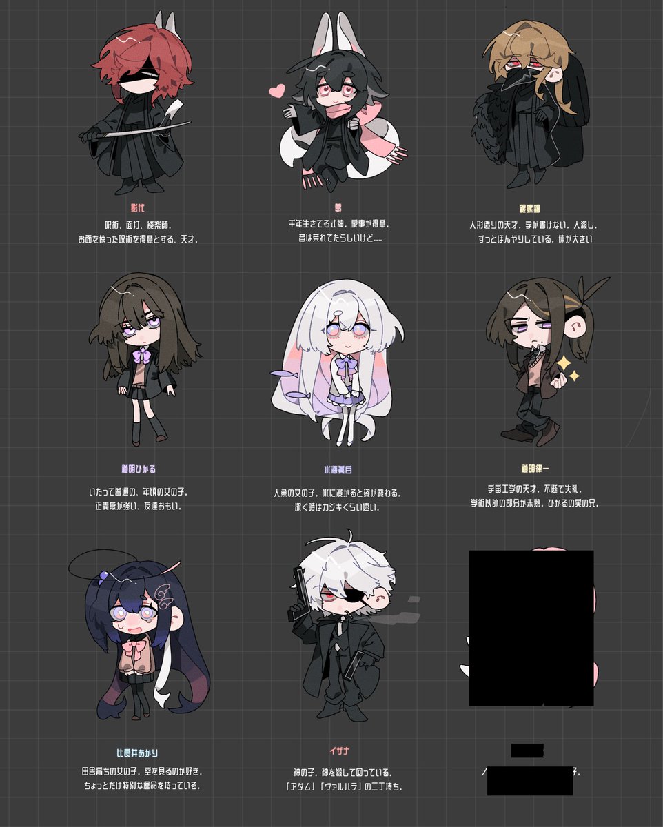 ⬛︎キャラクターリスト
- 2019 ~2026.2