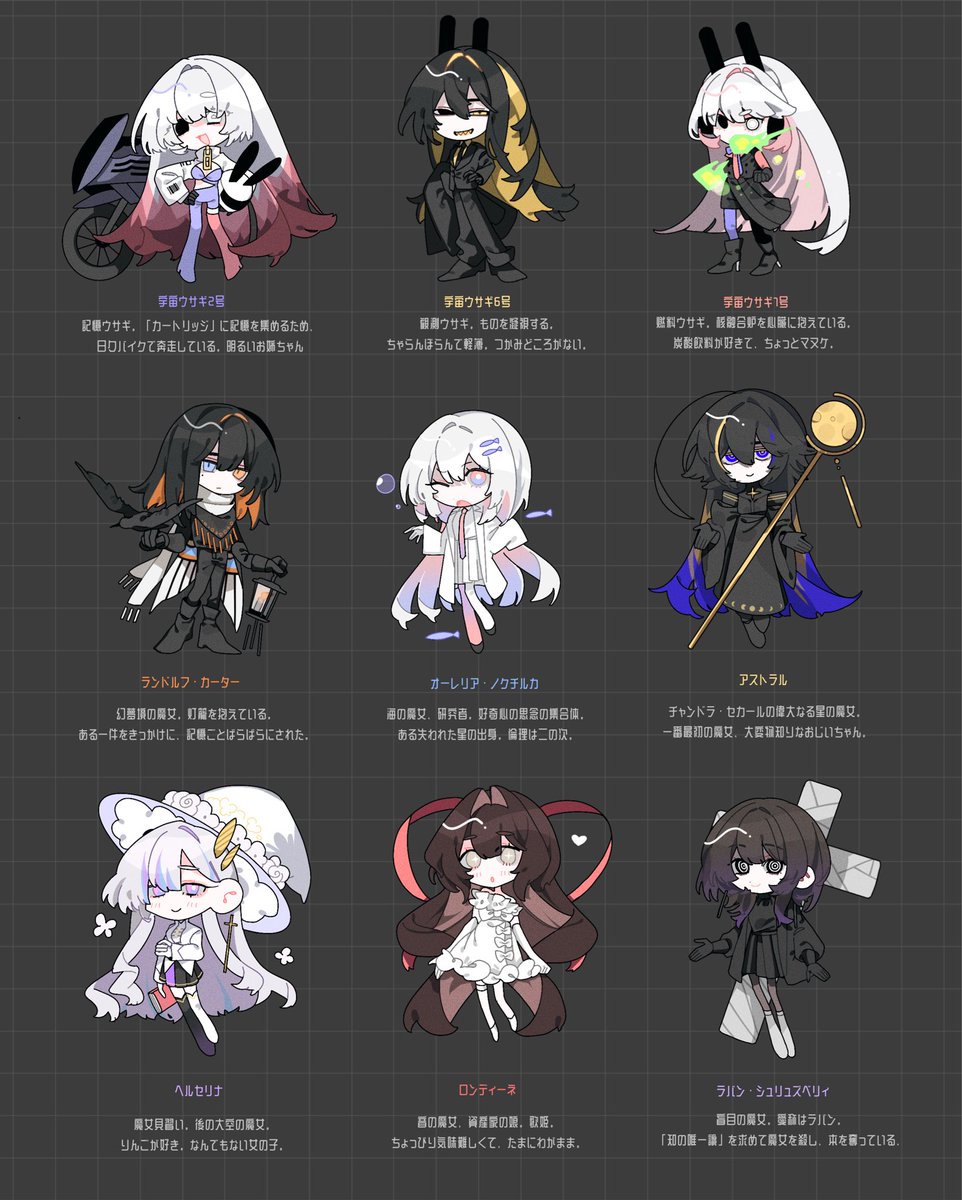 FROM65537's tweet photo. ⬛︎キャラクターリスト
- 2019 ~2026.2 https://t.co/bNyV9tw7qV