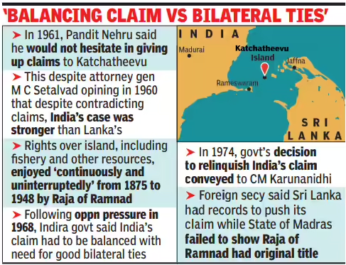 rishibagree's tweet image. Katchatheevu, a 163-acre island, was owned by the Ramnad Kingdom of Ramanathapuram Rameshwaram. Became part of Tamil Nadu post-independence.

In 1974, then PM Indira Gandhi, gifted  Katchatheevu to Sri Lanka without any ratification from the Parliament #CompromisedCongress