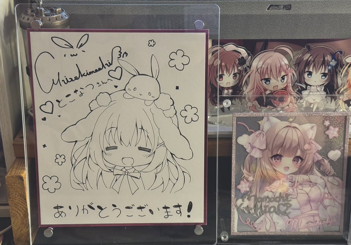 しろきもち先生の直筆色紙をアクリルフレームに閉じました❕❕最高級に