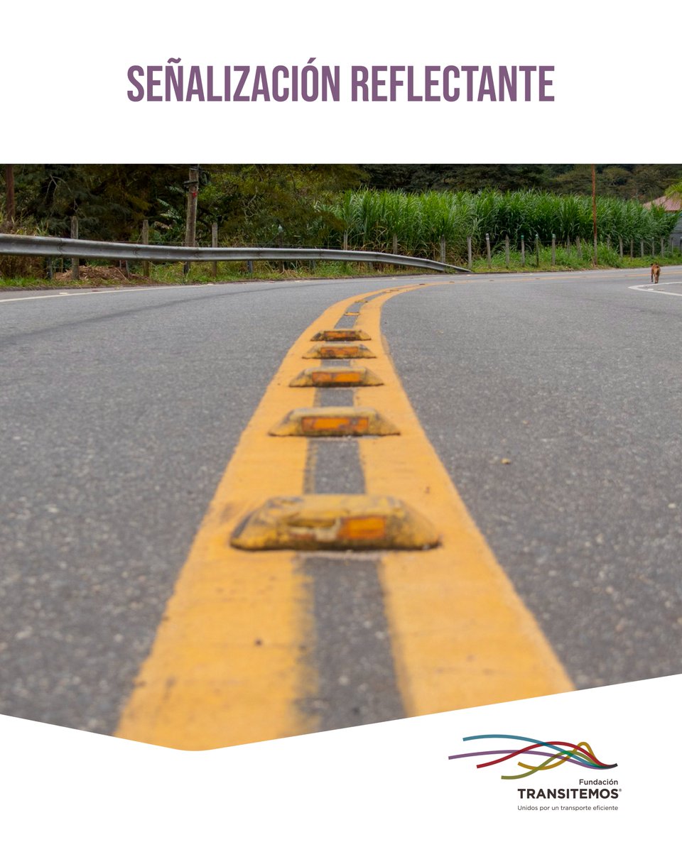 🚴‍♂️ Las tachas reflectantes u “ojos de gato” mejoran la visibilidad en la vía, guiando a conductores y ciclistas, especialmente de noche. 🌙 Respetarlos también es parte de una movilidad segura.

#SeguridadVial #MovilidadSegura #FundaciónTransitemos 🚦