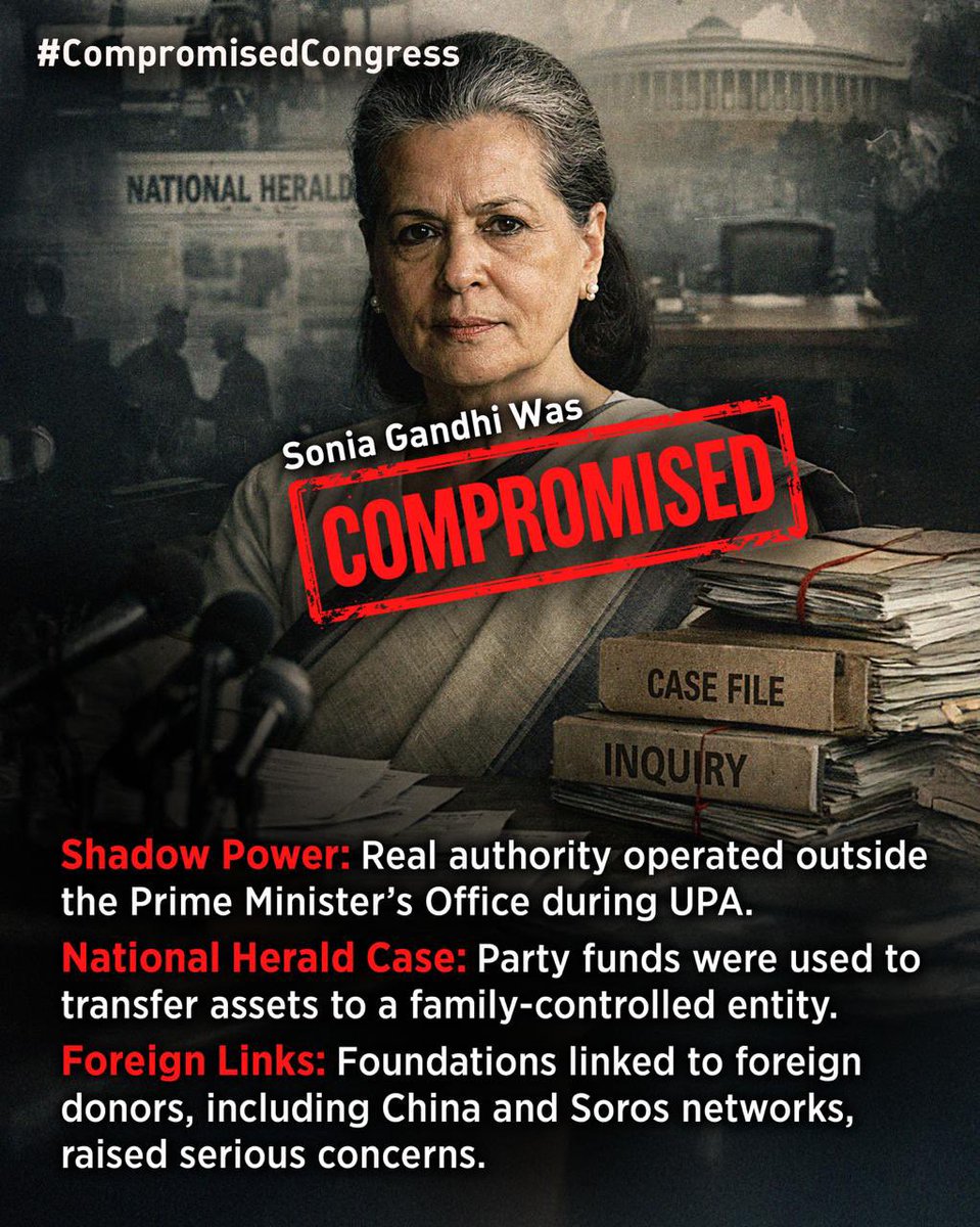 PiyushGoyal's tweet image. While Rahul Gandhi sends shirtless men to the AI summit to humiliate India on the global stage, it is only a continuation of his family legacy to compromise Bharat's image and interests. 

#CompromisedCongress