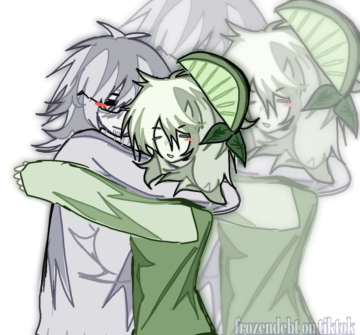 frozendebts's tweet image. Wait they're canon?? 

#lethimgo #limegirl #brokenspawn #roblox