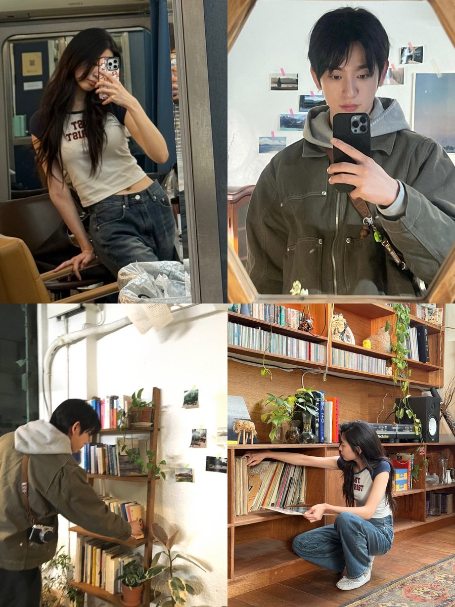 the way jinyoung and minju match each other in their latest instagram posts

THE COUPLE