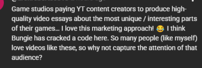 I want to clear something up here:
I really hate that people think I was "paid to make this video". 
I approached Bungie to make this, not the other way around. They didn't give me one single piece of creative input, like literally nothing. The video was my idea entirely