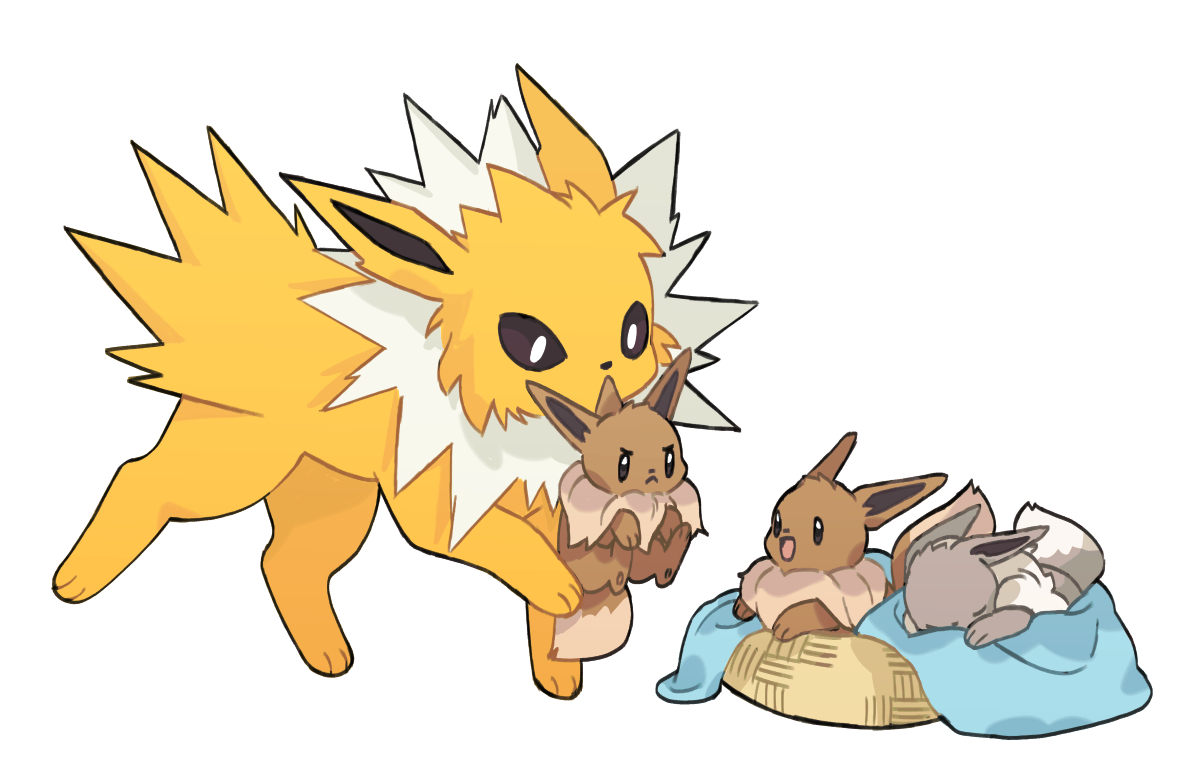 Jolteon putting the eevee to bed! [pokemon]