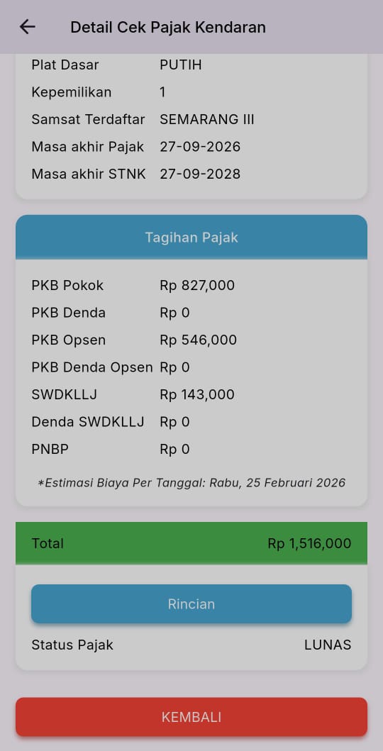 Pajak Aerio nih plat H tahun ini tahun kemaren ga sampai segitu. 🙈

Pajak mobil kalian berapa warga Jateng? 

Pae &amp; Bue tahun depan baru mau bayar pajak ya 😂
