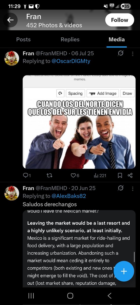 xrpdani's tweet photo. @FranMEHD @xirtvstau_ Como que toda tu cuenta luces frustrado amigo. ¿Te haz puesto a pensar porqué? https://t.co/9tGVwmLLCb