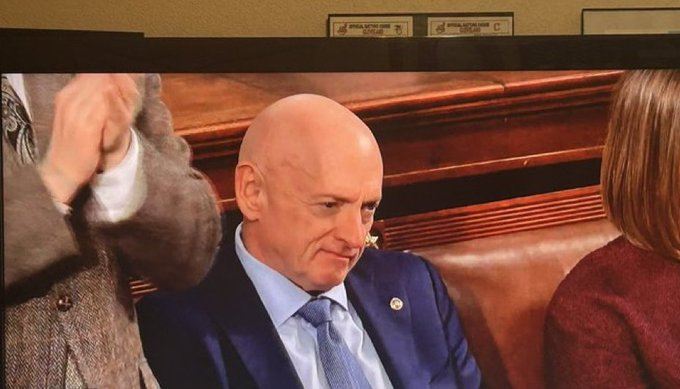 <a href="/SenMarkKelly/">Senator Mark Kelly</a> Is this you while we were honoring our military during the SOTU?