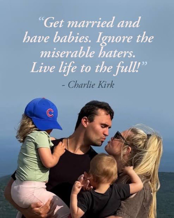 Charlie Kirk wanted to spread this message, and Erika Kirk has to live the last part of it. 

I stand with Erika. 

It's that simple.