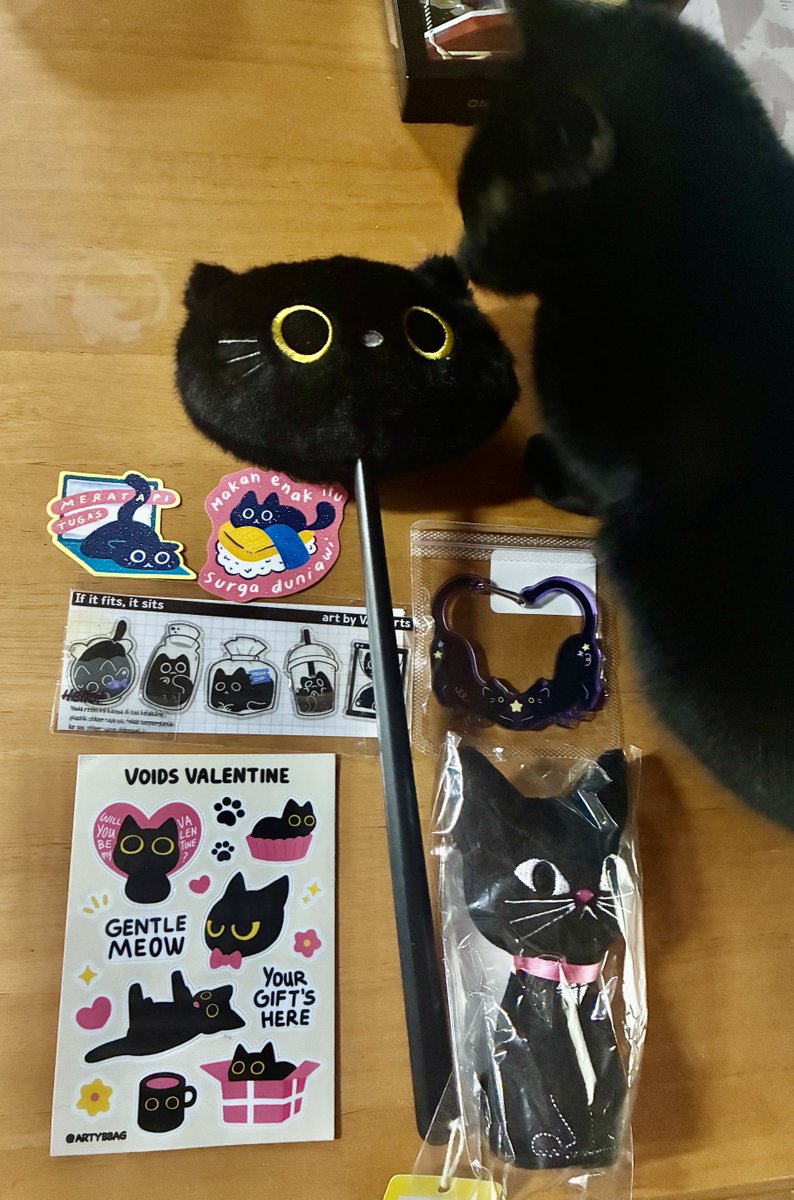 お友達から黒猫グッズ届いた。ありがとー！