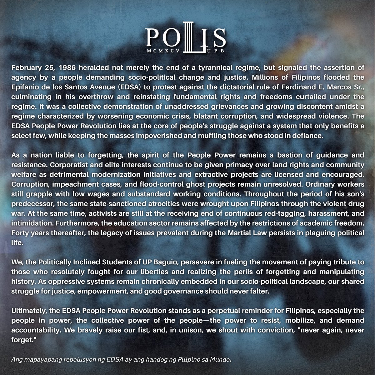 UPBPolis's tweet photo. 𝗥𝗲𝗺𝗲𝗺𝗯𝗲𝗿𝗶𝗻𝗴 𝗘𝗗𝗦𝗔 𝗥𝗲𝘃𝗼𝗹𝘂𝘁𝗶𝗼𝗻 𝗮𝗻𝗱 𝗧𝗿𝗮𝗰𝗶𝗻𝗴 𝗛𝗶𝘀𝘁𝗼𝗿𝗶𝗰𝗮𝗹 𝗖𝗼𝗻𝘁𝗶𝗻𝘂𝗶𝘁𝗶𝗲𝘀

See full at: https://t.co/zUulyG8bRu https://t.co/97hKd4l7x8