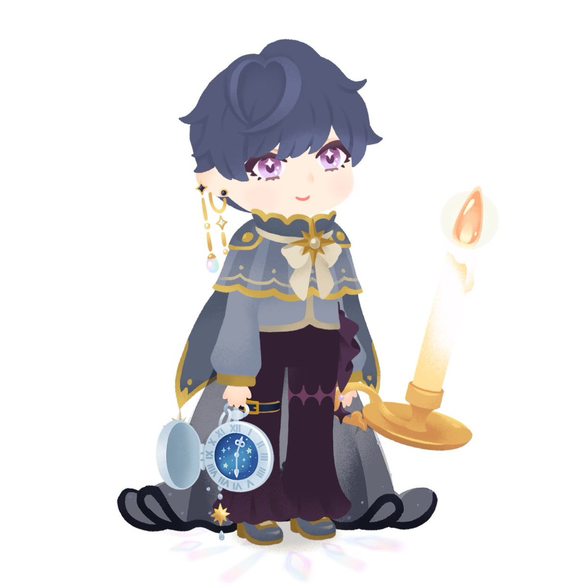 m____028's tweet photo. 🕯️

ゴースティックの時の弓弦を
ふんわりで似せて頑張ったホム😁（笑）
難しいって…
ろうそくと曲中のチクタク〜♪で時計を
無理やり持たせた(⁠*⁠・⁠～⁠・⁠*⁠)💦

#リヴリー
#あんスタ
#伏見弓弦 https://t.co/aLbSi0v3wu